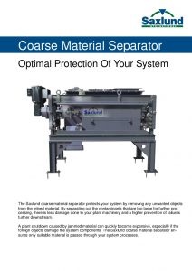 Coarse Material Separator